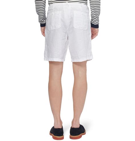 Hartford Linen Shorts In White For Men Lyst