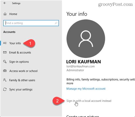 How To Create A Local Account On Windows 10