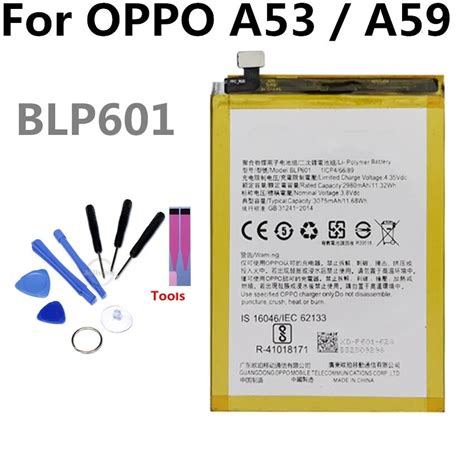 Blp601 For Oppo A53 A53s A59 A59s A59m F1s 3075mah Lithium Battery High