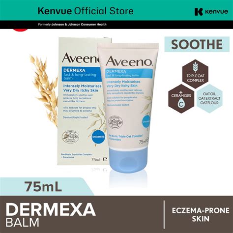 Aveeno Body Dermexa Fast And Long Lasting Balm For Eczema Prone Skin 75ml Shopee Singapore