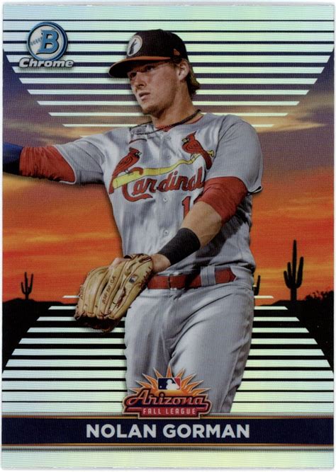 Nolan Gorman 2022 Bowman Chrome Arizona Fall League Refractor AFLS 2