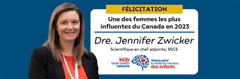 La Dre Jennifer Zwicker A été Nommée Parmi Les Cent Femmes Les Plus Influentes Du Canada En 2023