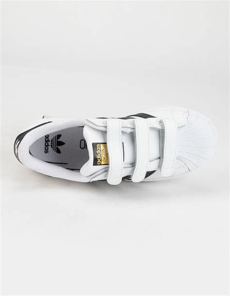 ADIDAS Superstar Kids Velcro Shoes - WHITE/BLACK | Tillys