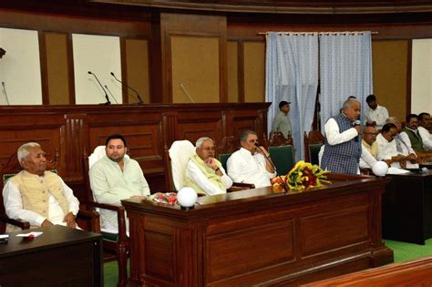 Bihar Chief Minister Kumar With Deputy Cm Tejaswi Yadav During Grand