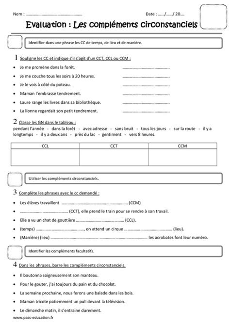 Top Exercices Compl Ments Circonstanciels Cm Fond D Cran Bts Cpi