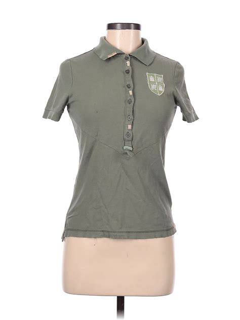 Mur Mur 100 Cotton Solid Green Short Sleeve Polo Size M 54 Off