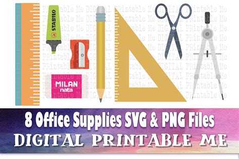 Office Supply, Clip Art Back to School Graphic by DigitalPrintableMe ...