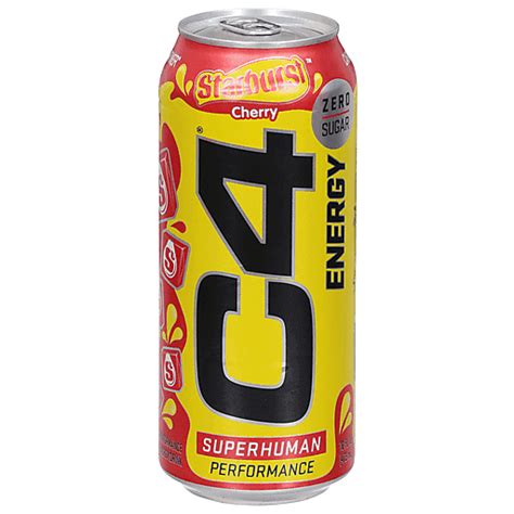 C Energy Drink Performance Zero Sugar Starburst Cherry Fl Oz