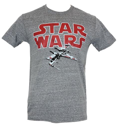 Star Wars Mens T Shirt Classic Red Logo Over X Wing Image 2x Large