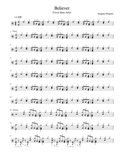 画像 imagine dragons believer piano sheet music pdf 253963-Believer ...