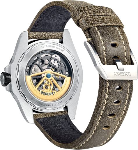 Amazon BODERRY Skeleton Mens Watches Titanium Automatic Mechanical