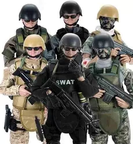 Boneco Soldado Militar Swat For A Especial Policia Americana