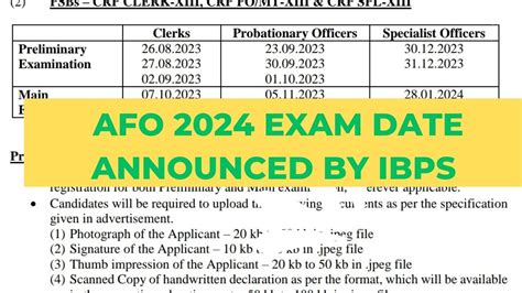 Afo Exam Date Youtube