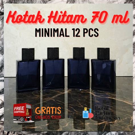 Jual Botol Parfum Kosong Kotak Spray Kaca Ml Kotak Hitam Ml