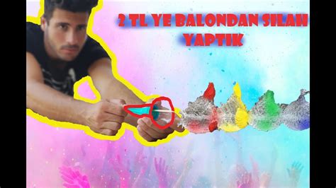 Balon ve şişe kulanarak silah yapımı Evde yapılacak basit oyuncaklar