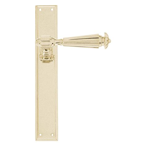 Door Handle Back Plate Interior Brushed Brass Xx Century Model C07810 Italian Door