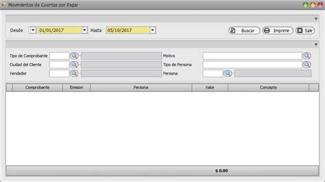 Movimiento De Cuentas Por Pagar