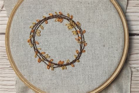 Autumn Embroidery Hoop Design Wild Blossom Life