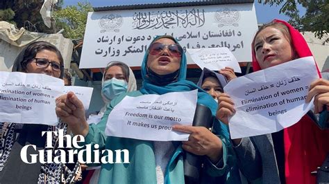 Afghan Women Stage Protest In Kabul After Taliban Crack Down On Womens