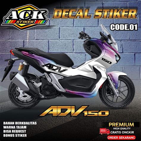 Decal Sticker Honda Adv Dekal Sticker Striping Adv Full Body Design