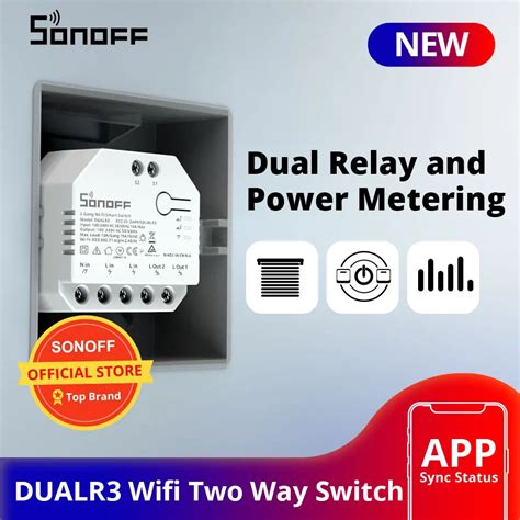 Sonoff Dualr Duplo M Dulo De Rel Wi Fi Diy Mini Interruptor Em Dois