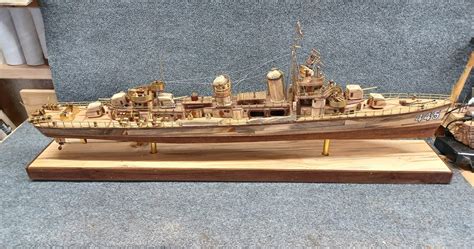 Wooden Fletcher Destroyer Ship Model Etsy