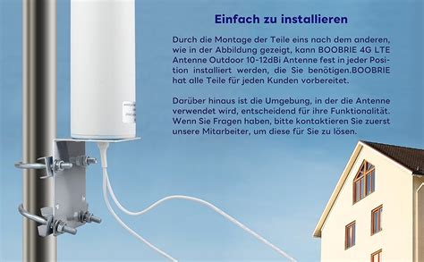 Boobrie 10 12dbi 4g Antenne Outdoor Dual Sma Male Mit 5m Rg174 Kabel Hohe Verstärkung 698