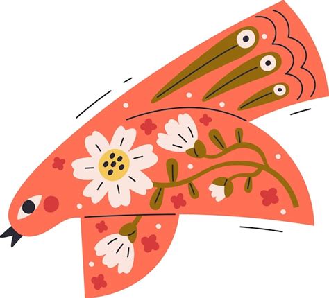 Premium Vector Folk Art Bird