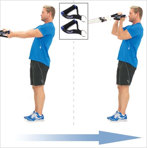 Standing Biceps Curl With Bands Arms Up Resistance Band Biceps