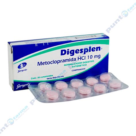 Digesplen Metoclopramida Hci 10 Mg Cont 20 Comprimidos Punto Farma