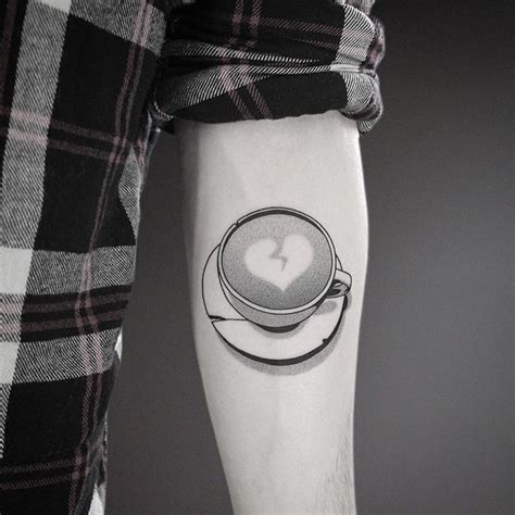 Coffee Cup Manga Style Tattoo Tattoos Hand Poked Tattoo Modern Tattoos