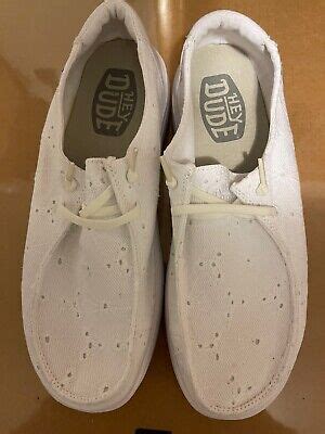 Hey Dude Shoe Size 11 Wendy Rise Eyelet CHAPEL BELLS White EBay