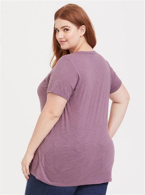 Plus Size Woodstock Mauve Purple Crew Tee Torrid