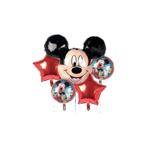 Bouquet De Globos Mickey 5 Piezas Paquete