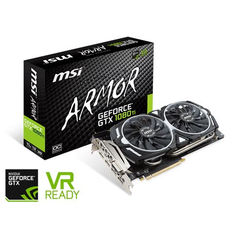 MSI GeForce GTX 1080 Ti ARMOR OC 11GB GDDR5X RAM Grafikkort