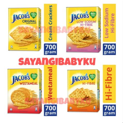 Jacobs Crackers Weetameal 600g Low Sodium Hi Fibre Wheat Cracker