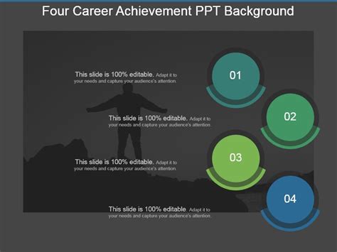 Four Career Achievement Ppt Background Powerpoint Templates