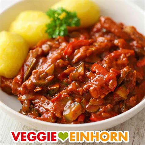 Veganes Gulasch Mit Paprika Und Gew Rzgurken