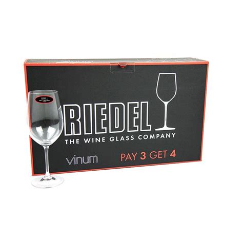 Riedel Vinum 4X3 Red Wine Pay 3 Get 4 Sabremos Tomar