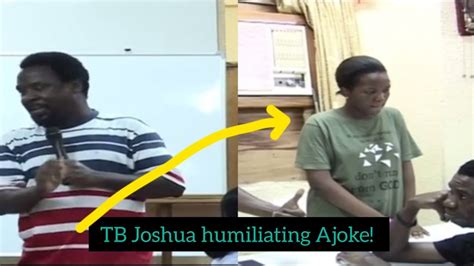 Tb Joshua Humiliating Mistreating Ajoke His Own Daughter In Front Of