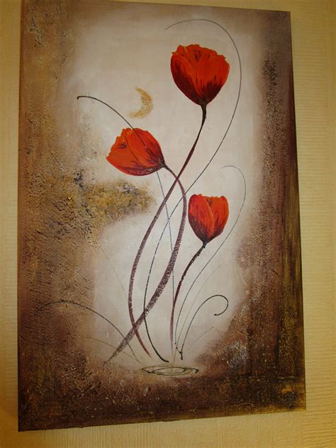 Tableau Acrylique Le Temps Des Tulipes La Peinture En Abstrait