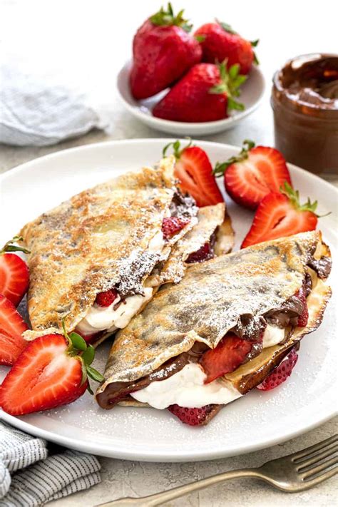 Nutella Crepes With Strawberries And Whipped Cream Jessica Gavin