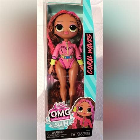 L O L Surprise Toys Lol Surprise Omg Swim Coral Waves Doll 9 Inch