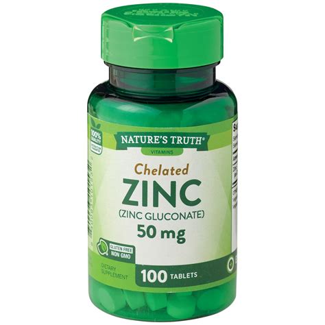 Nature S Truth Chelated Zinc 50 Mg Tablets Shop Multivitamins At H E B