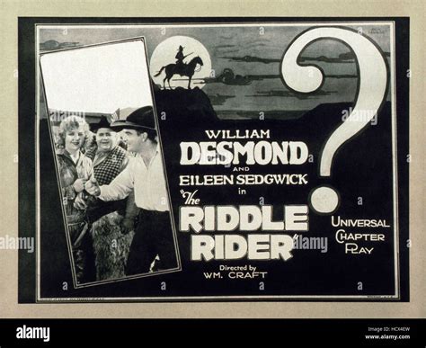 The Riddle Rider Us Lobbycard Left Eileen Sedgwick William Desmond
