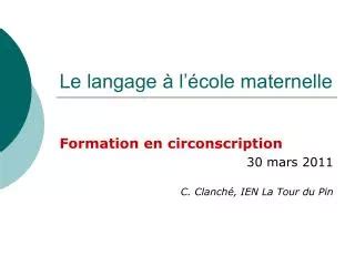 Ppt Le Langage L Cole Maternelle Powerpoint Presentation Free