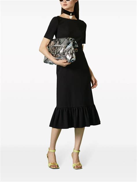 Gucci Belted Boat Neck Midi Dress Farfetch