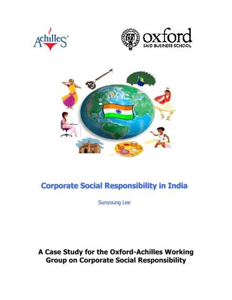 Corporate Social Responsibility In India Said Business School