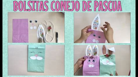 BOLSA DE PAPEL DECORADA CON CARITA DE CONEJO PARA DULCES YouTube