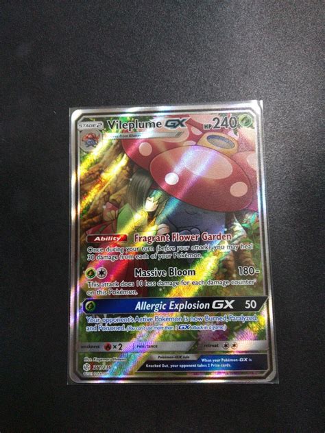 Pokemon Tcg Vileplume Gx Full Art Ultra Rare Sm Cosmic Eclipse